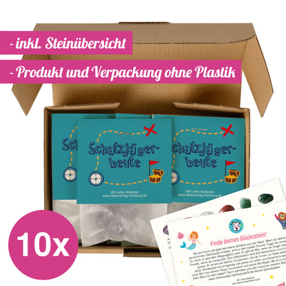 10x "Schatzsucher" Glückssteine