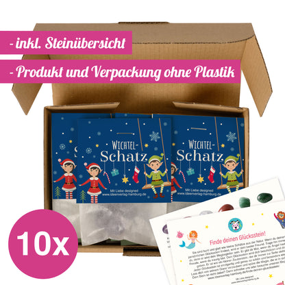 10x "Wichtelschatz" Glückssteine