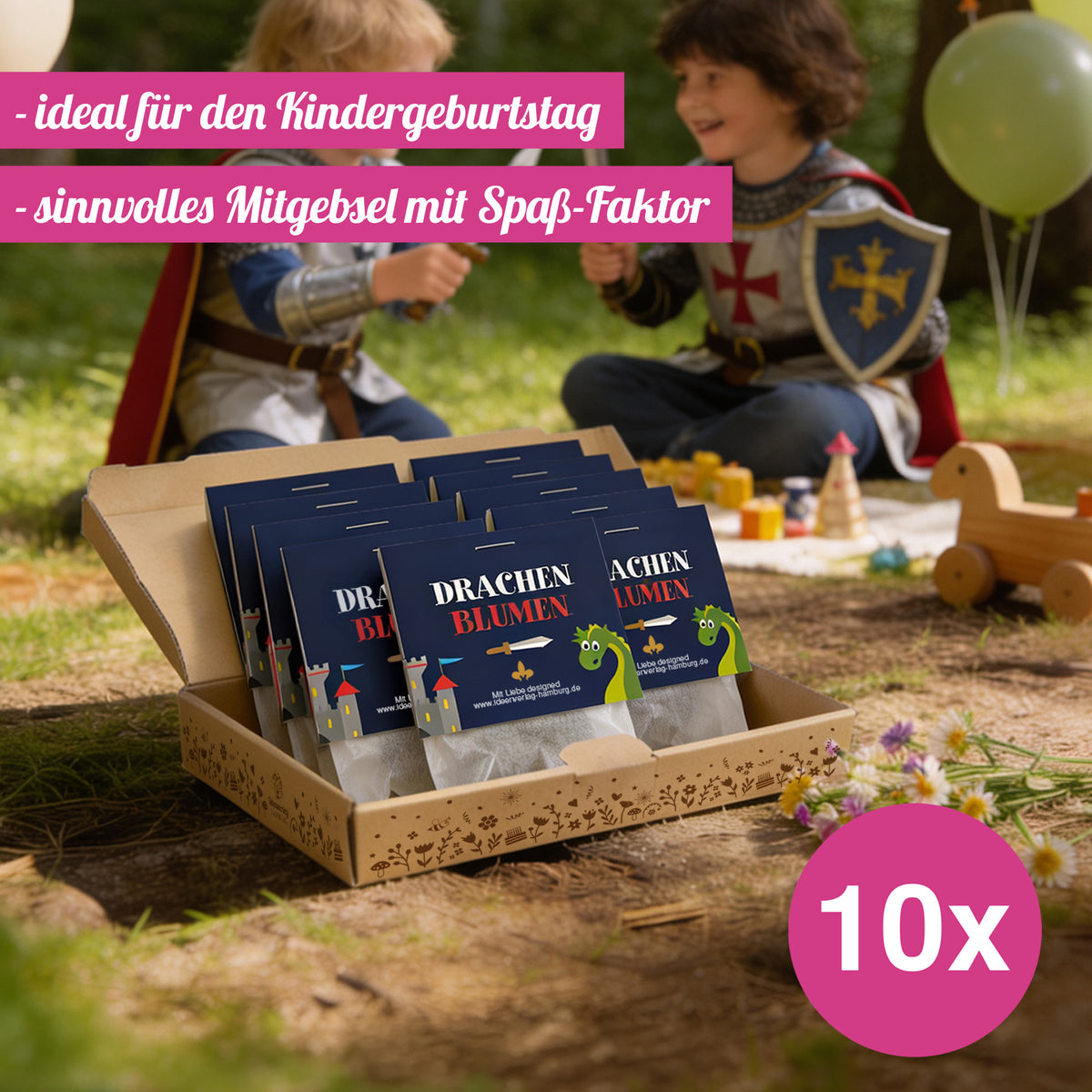 10x "Drachen / Ritter" Samenbomben