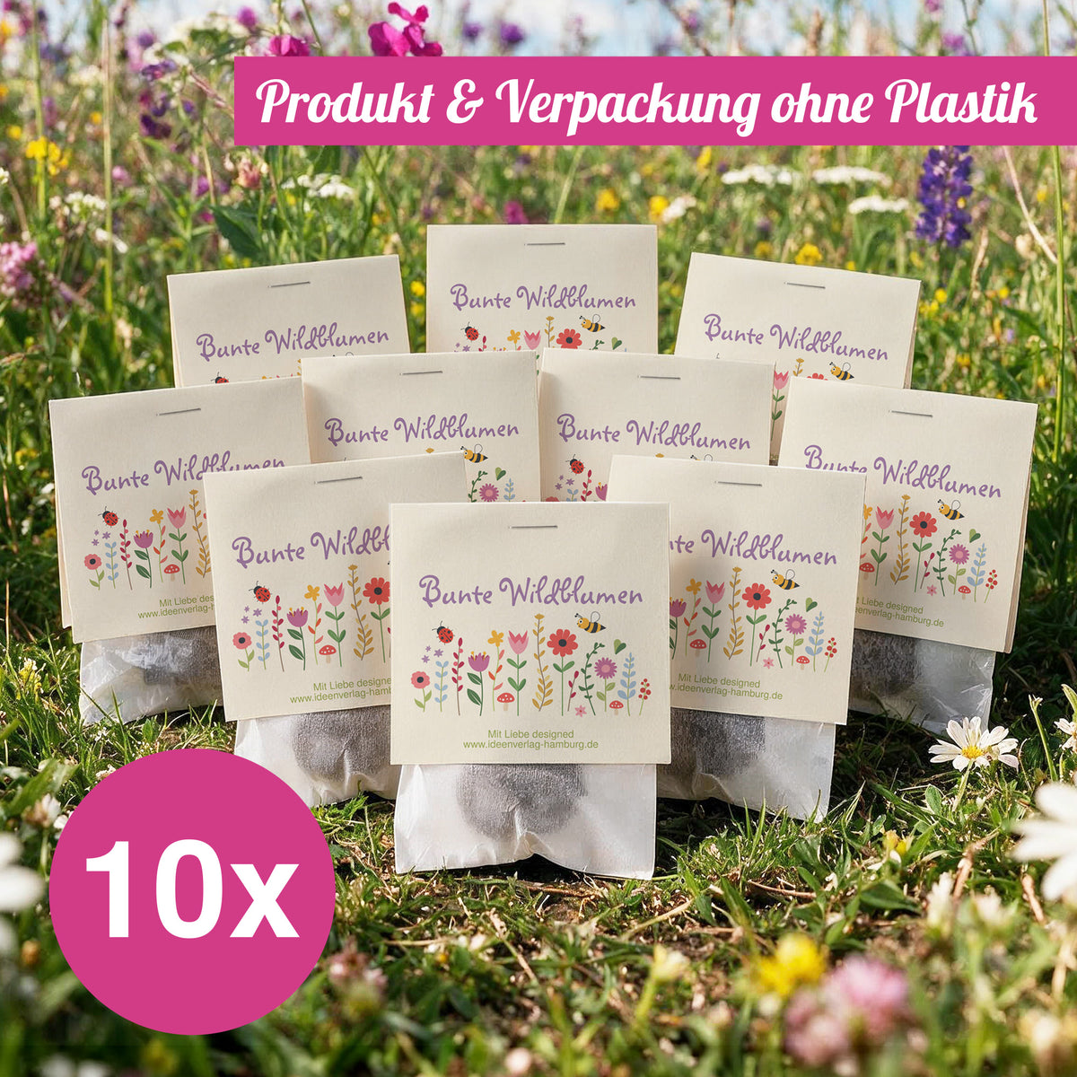 10x "Blumenwiesen" Samenbomben