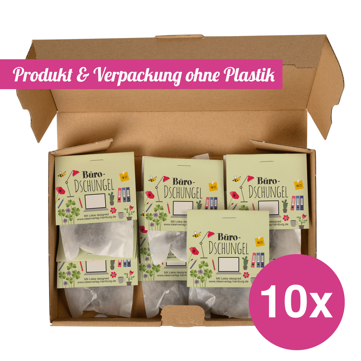 10x "Büro-Dschungel" Samenbomben