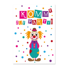 Clown_Einladungskarten_Vorderseite_Ideenverlag-Hamburg