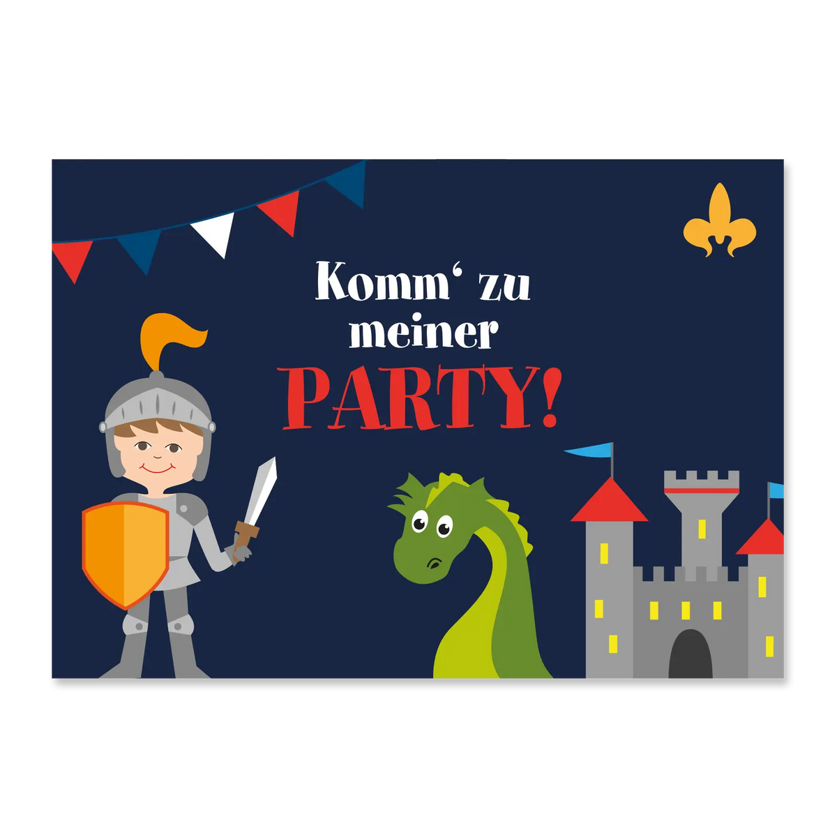 Drache-Ritter_Einladungskarten_Vorderseite_Ideenverlag-Hamburg