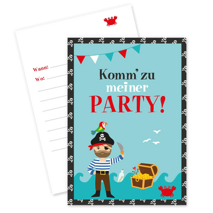 Pirat_Einladungskarten_Vorder-Rueckseite_Ideenverlag-Hamburg