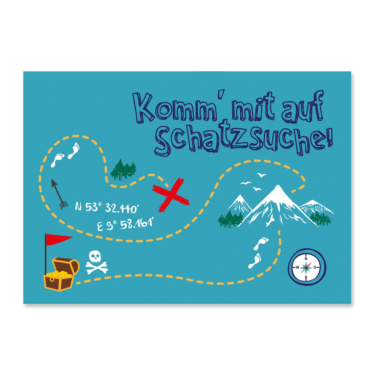 Schatzsucher_Einladungskarten_Vorderseite_Ideenverlag-Hamburg