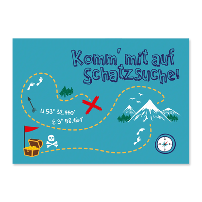 Schatzsucher_Einladungskarten_Vorderseite_Ideenverlag-Hamburg