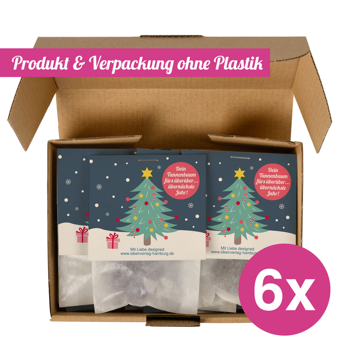 6x "Tannenbaum" Winter-Samenbomben