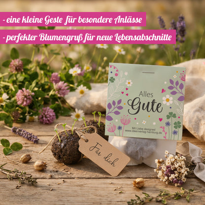 10x "Alles Gute" Samenbomben