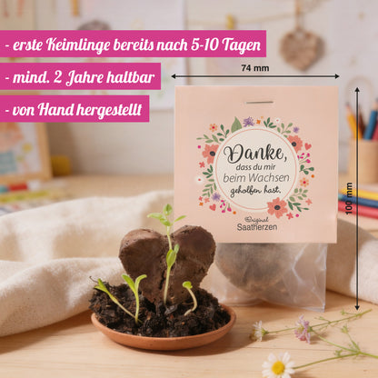 6x "Danke dass... Wachsen" Samenbomben