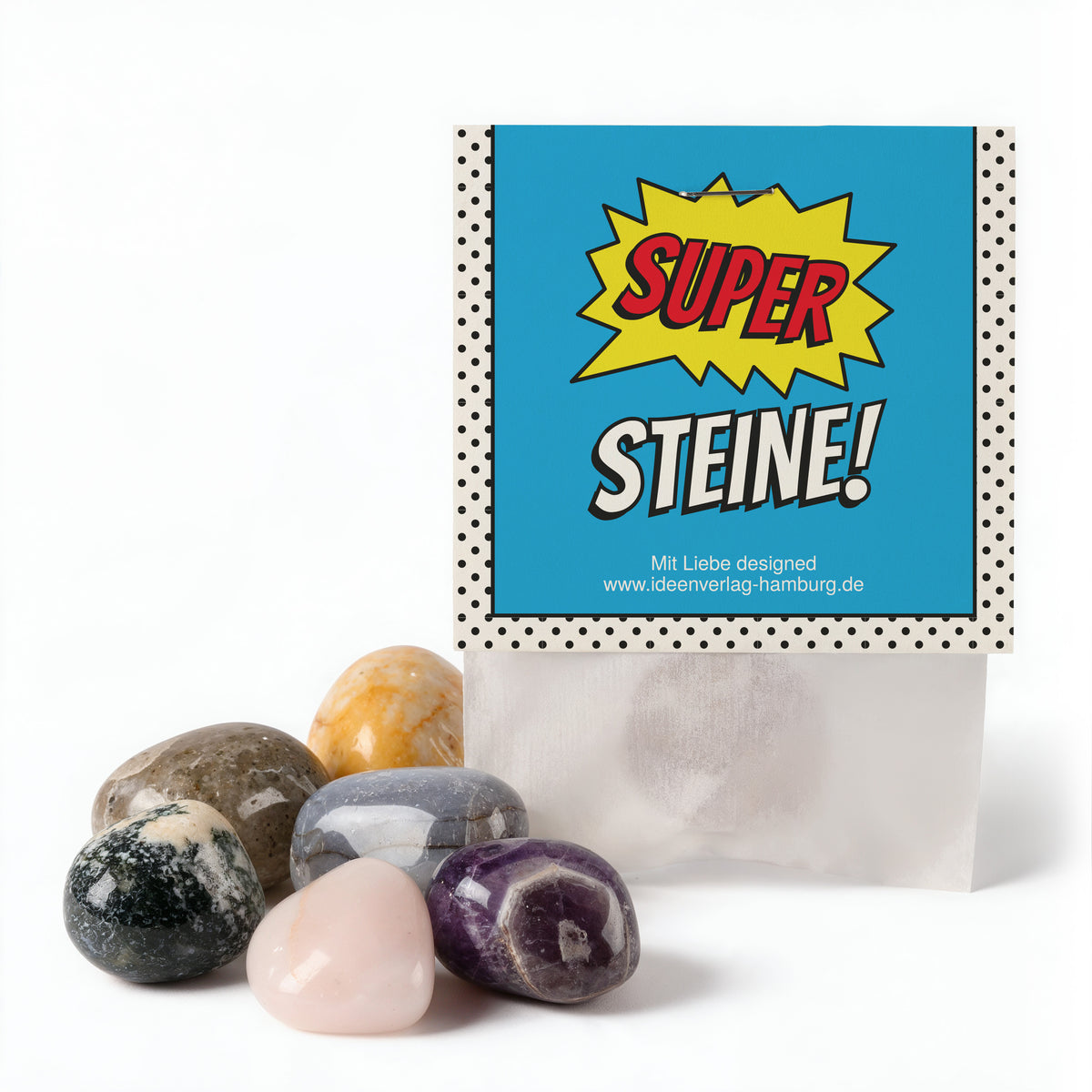 10x "Superhelden" Glückssteine