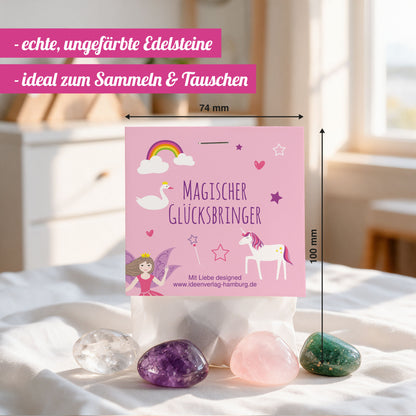10x "Einhorn / Märchen" Glückssteine
