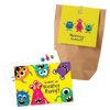 12x "Monster" Einladungskarten + Partytüten - Set