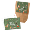 12x "Waldtiere" Einladungskarten + Partytüten - Set