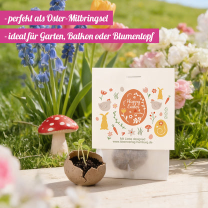 4x "Happy Easter" Samenbomben