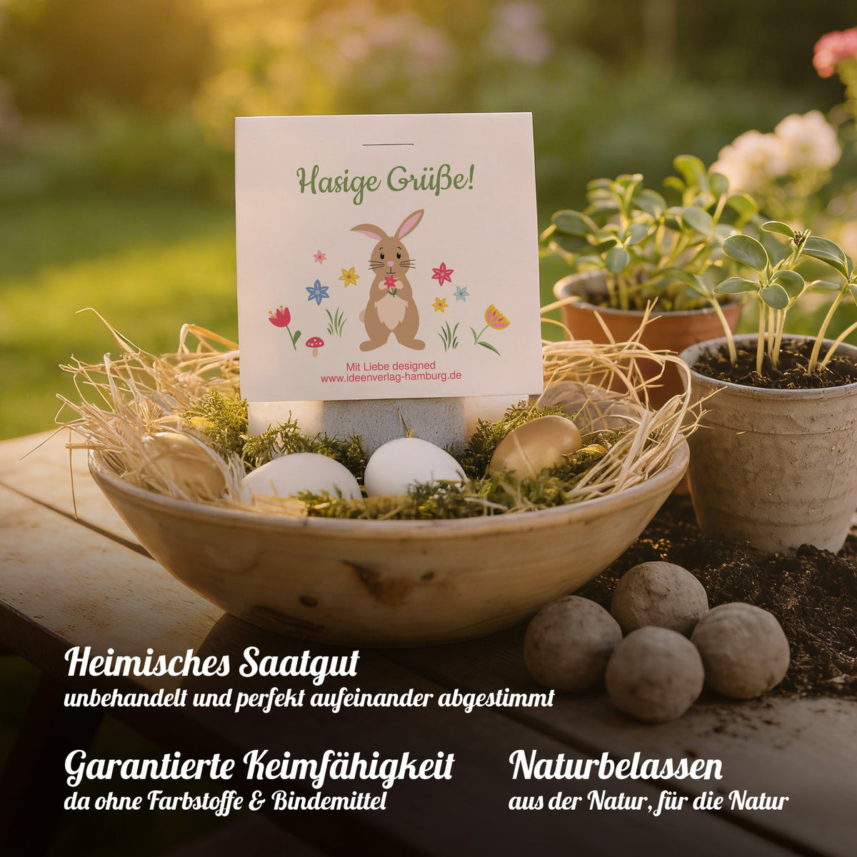 10x "Hasige Grüße" Samenbomben