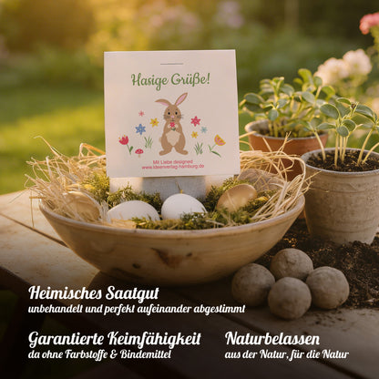 10x "Hasige Grüße" Samenbomben