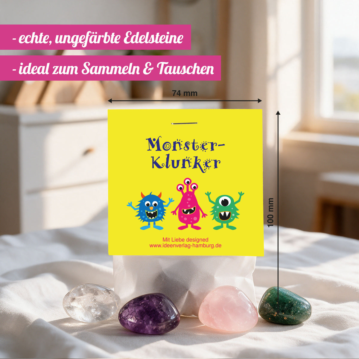 10x "Monster" Glückssteine