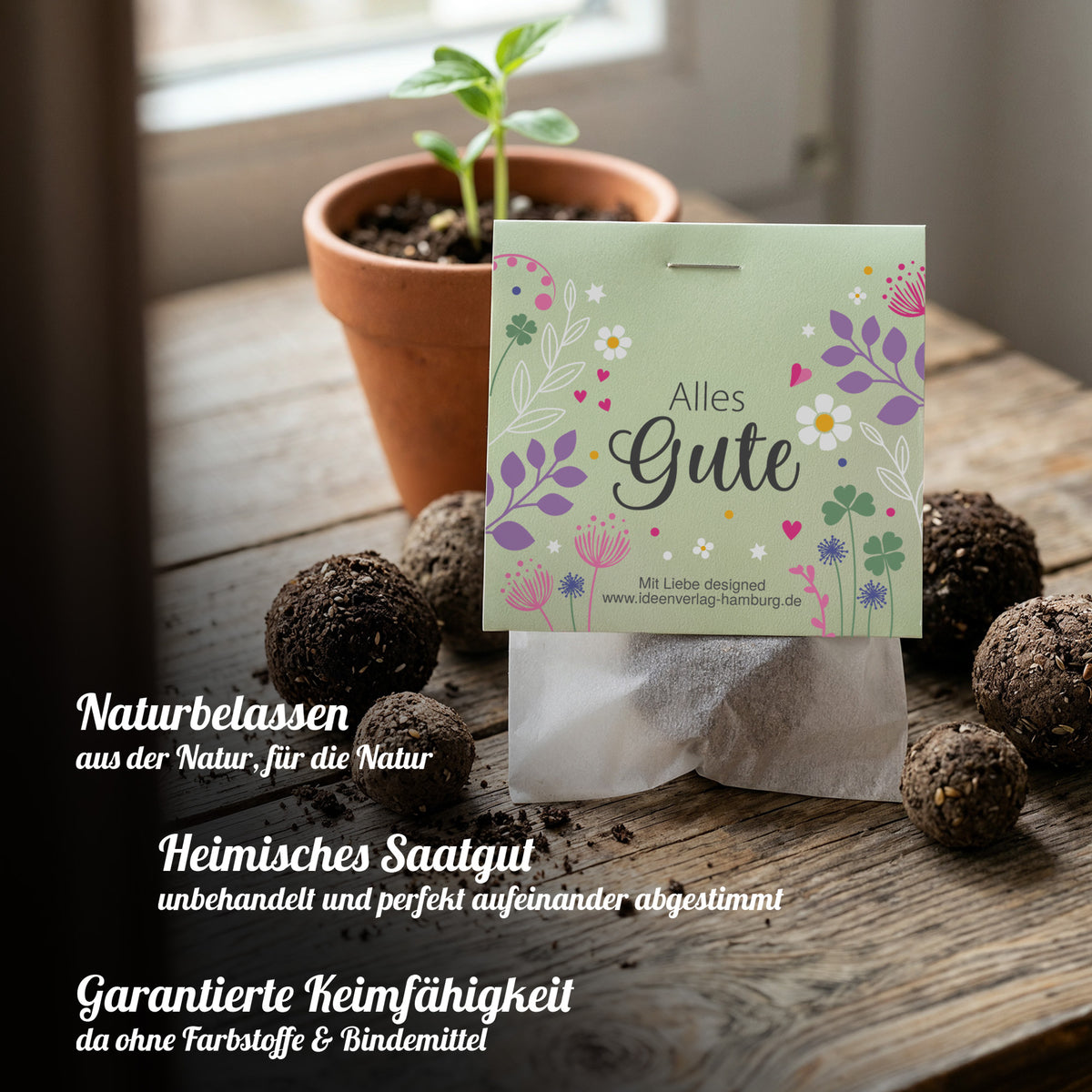 10x "Alles Gute" Samenbomben