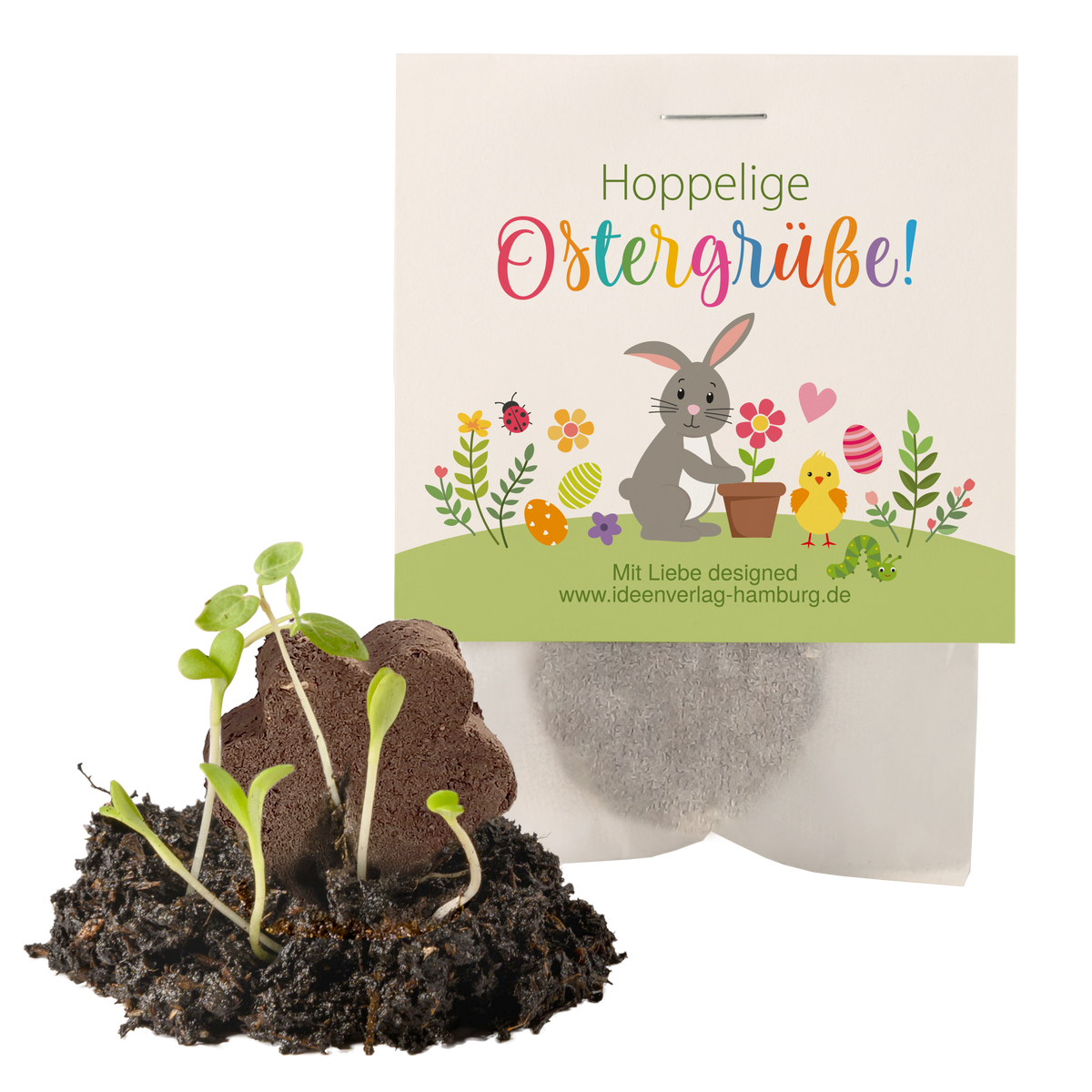 6x "Hoppelige Ostergrüße" + Geschenkkarten
