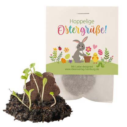 6x "Hoppelige Ostergrüße" + Geschenkkarten
