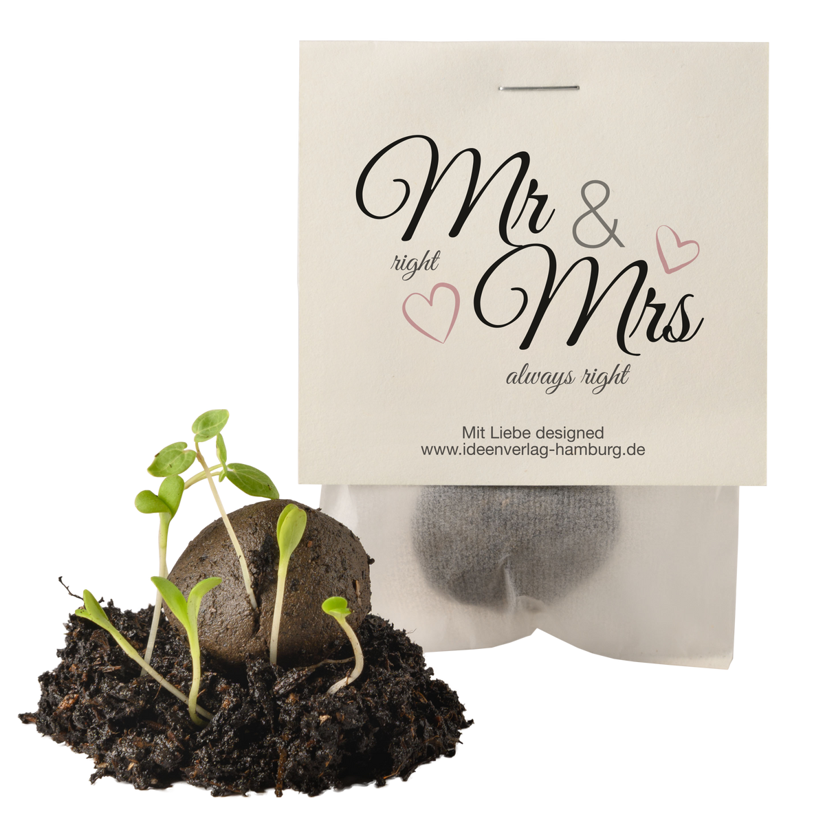 10x "Mr & Mrs" Samenbomben