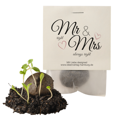 10x "Mr & Mrs" Samenbomben