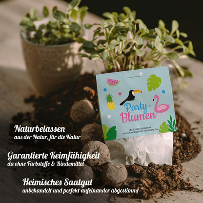 10x "Flamingo / Tropical" Samenbomben
