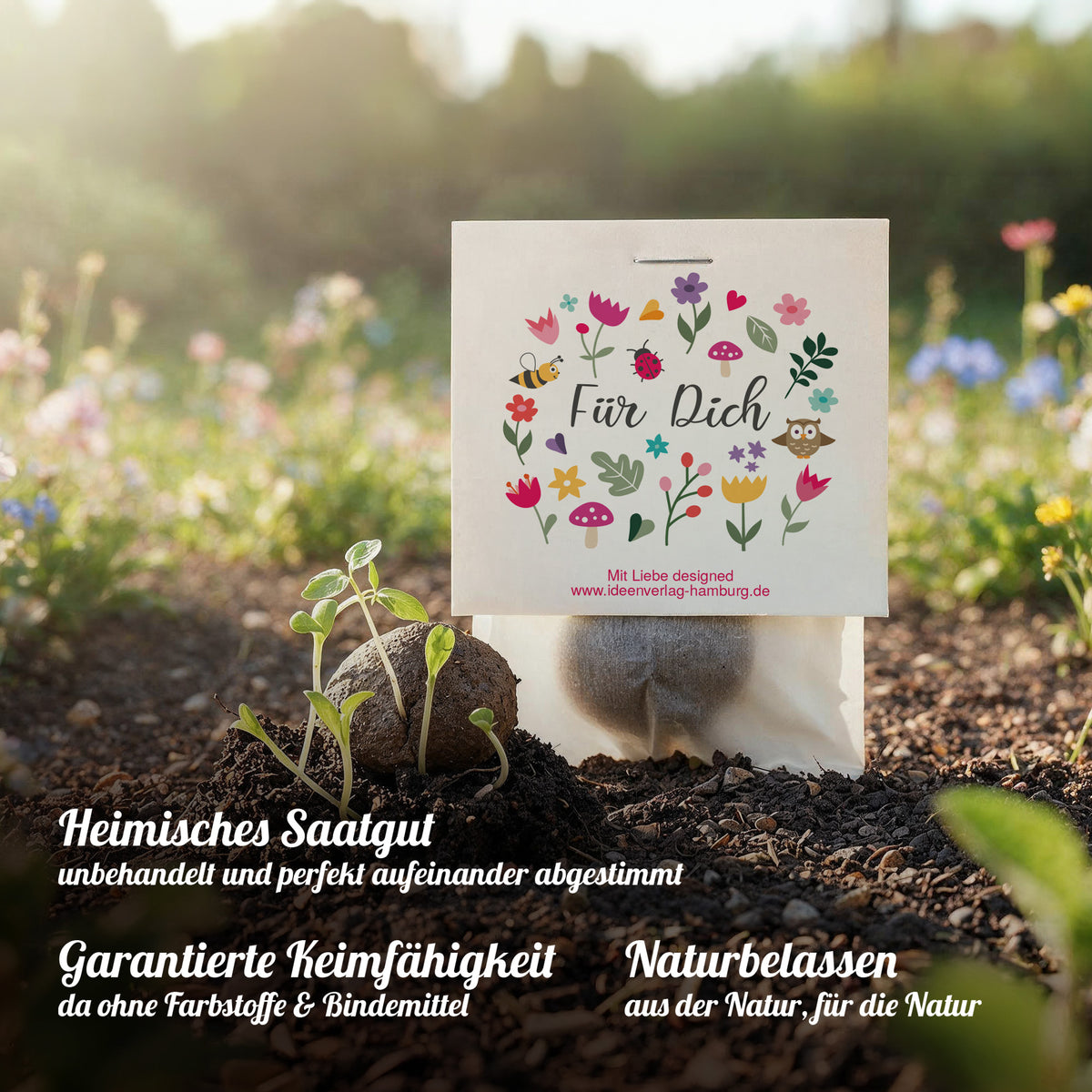 1x "Für Dich" Samenbombe