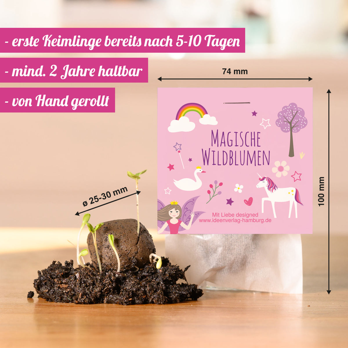 10x "Einhorn / Märchen" Samenbomben