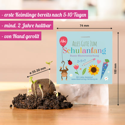 10x "Einschulung" Samenbomben