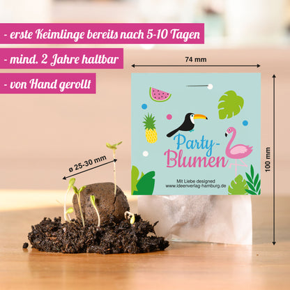 10x "Flamingo / Tropical" Samenbomben