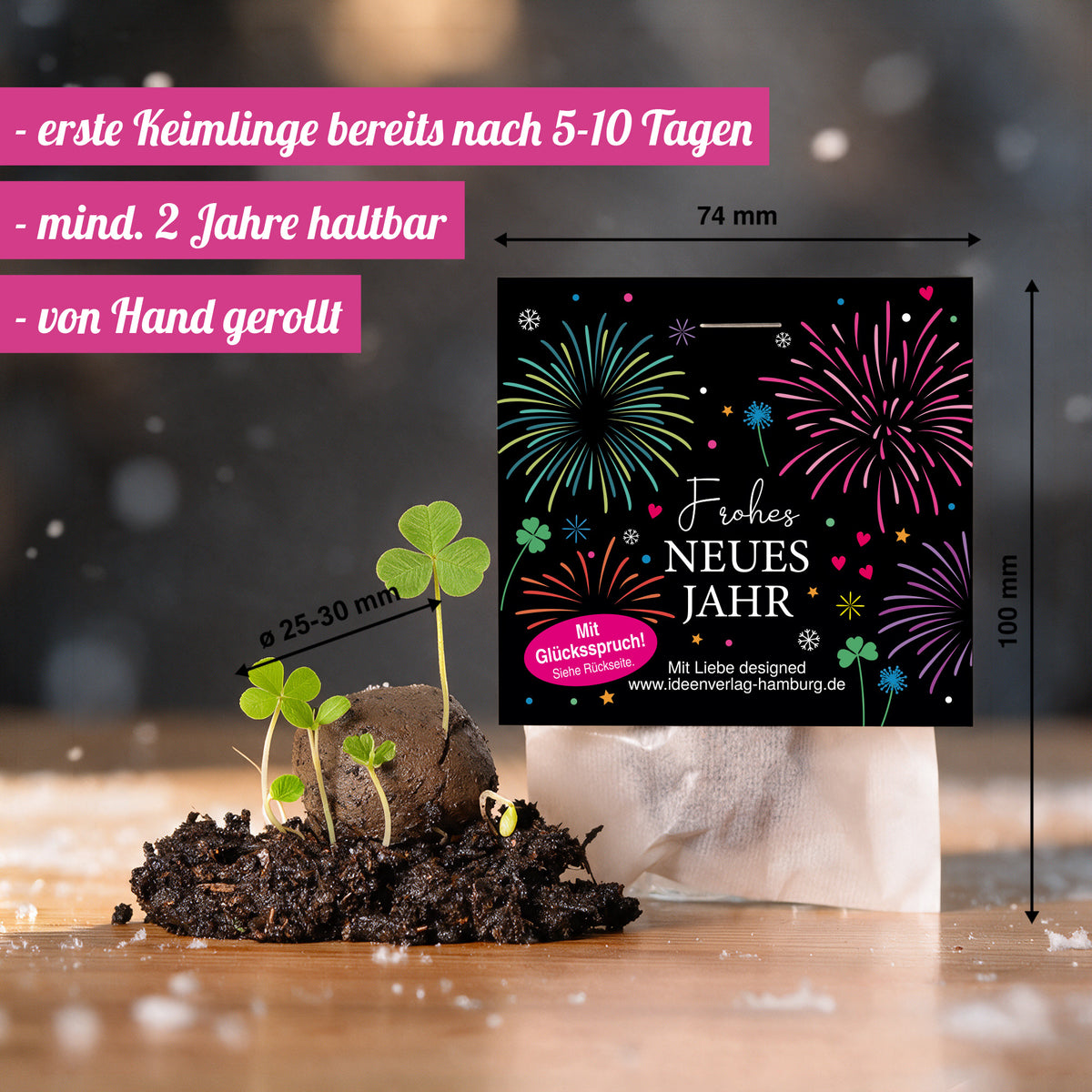10x "Silvester" Klee-Samenbomben