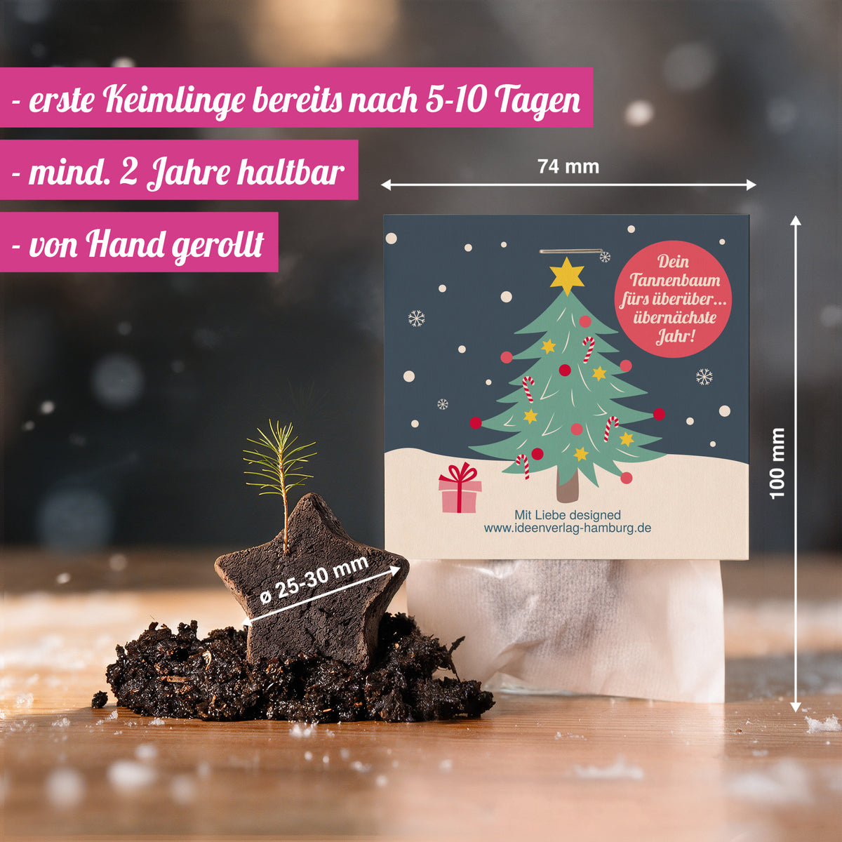 1x "Tannenbaum" Winter-Samenbombe