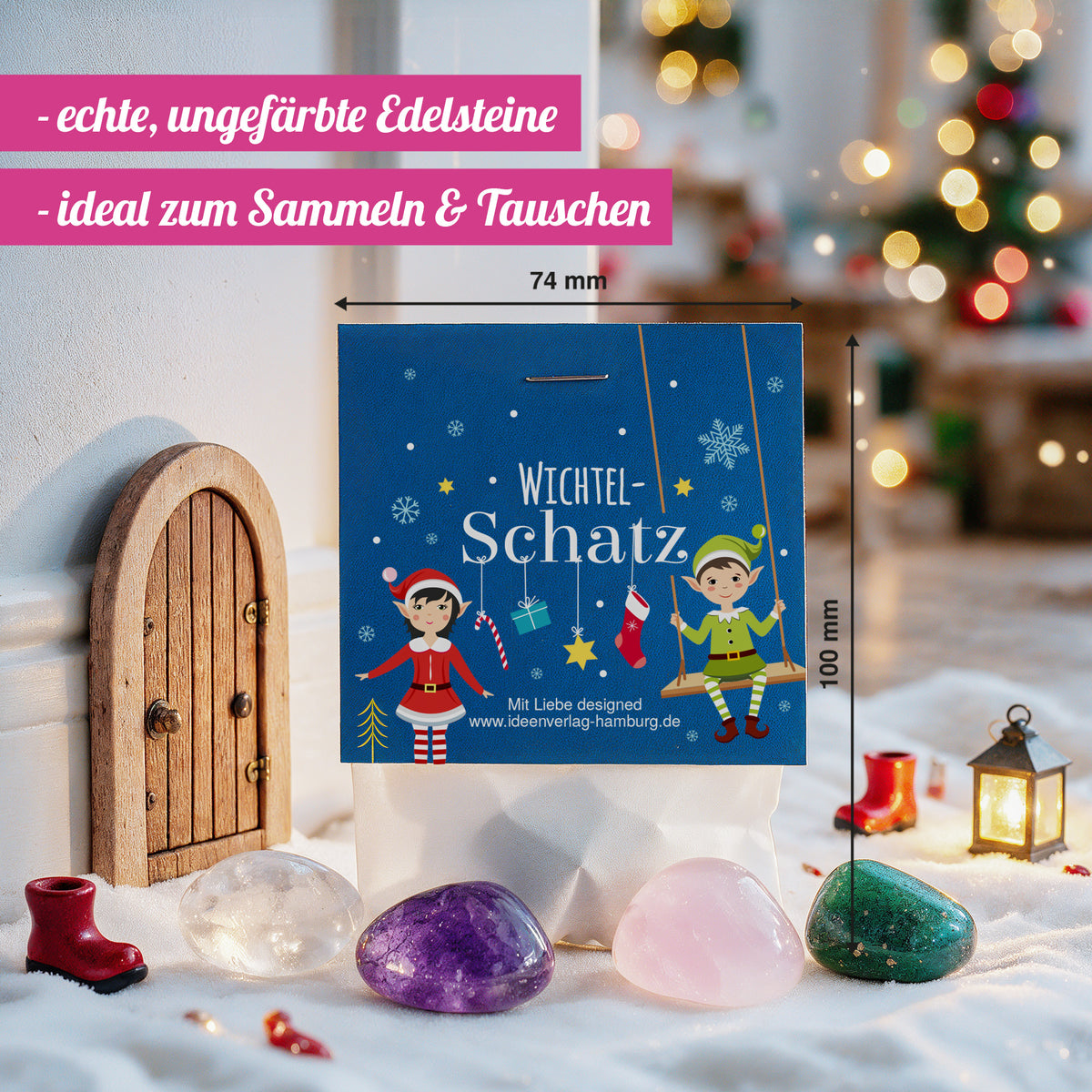 1x "Wichtelschatz" Glücksstein