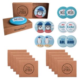 10x "Maritim" Wunschboten-Magnete