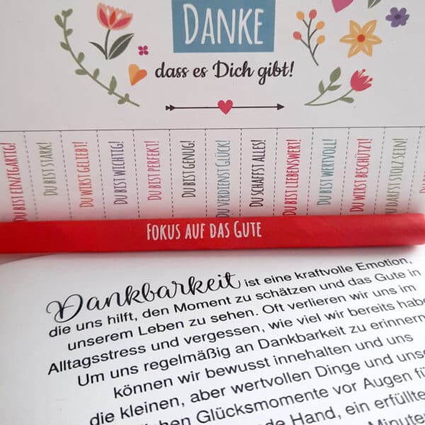 "Glück" Gedankenglas