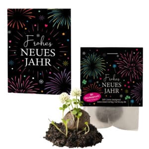 10x "Silvester" Klee-Samenbomben + Geschenkkarten