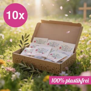 10x Blühsegen Samenbomben in Umverpackung als Geschenk zur Taufe
