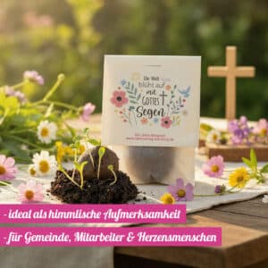 Nahaufnahme Blühsegen Samenbombe mit Blumensamen, handgemacht
